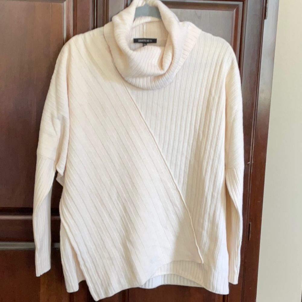LAFAYETTE 148 NEW YORK Cowl Neck Sweater in Ivory - size XXL